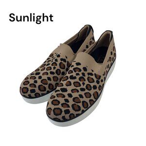 Traq by Alegria Mystic Womens Slip-On Leopard Print Sneakers Shoes Size 41